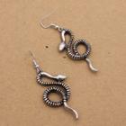 Snake Drop Earring 1 Pair - Snake Drop Earring - Silver - One Size
