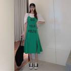 Spaghetti Strap Pinafore Dress / Boxy T-shirt