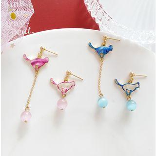 Asymmetric Cat Drop Earring / Clip-on Earring