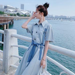 Lapel Single-breasted Shirtdress