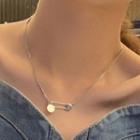 925 Sterling Silver Smiley Pendant Necklace Xl0707 - One Size