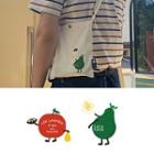 Fruit Print Cotton Crossbody Bag
