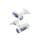 Fashionable High-end Hourglass Cufflinks Silver - One Size