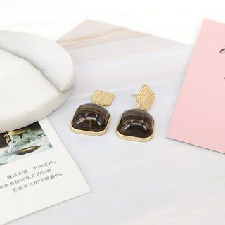 Agate Square Dangle Earring