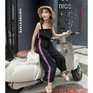 Strappy Striped Jumpsuit