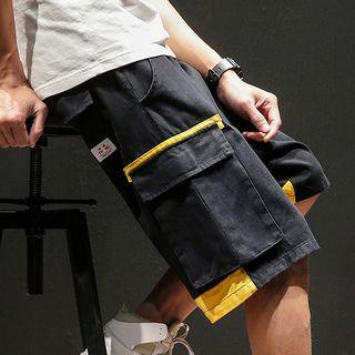 Two Tone Knee-length Cargo Shorts