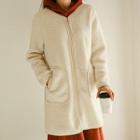 Sherpa-fleece Longline Zip-up Jacket