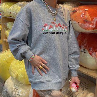 Long Sleeve Mushroom Loose-fit Sweatshirt