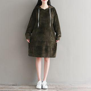 Velvet Hoodie Dress