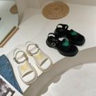Heart Ankle-strap Flat Sandals