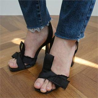 Bow-detail Chunky-heel Sandals