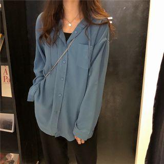 Hooded Shirt Blue - One Size