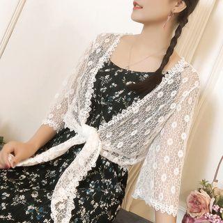 Lace Open Front Light Jacket