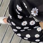 Two-way Flower-pattern Maxi Dress Black - One Size