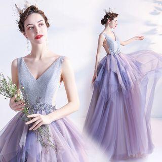 Sleeveless Evening Ball Gown