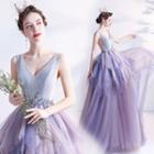Sleeveless Evening Ball Gown
