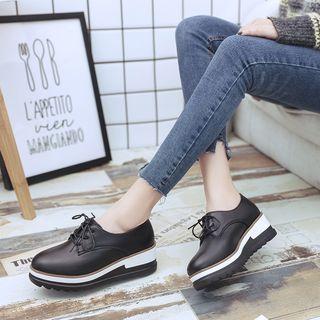 Wedge Lace Up Shoes