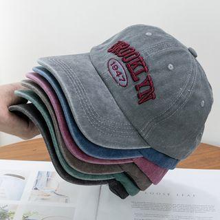 Lettering Washed Six Panel Unconstructed Cap