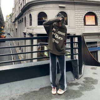Washed Loose Fit Jeans / Belt / Set