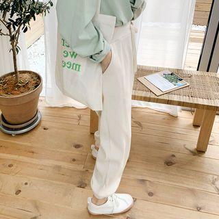 Baggy-fit Ribbed Jogger Pants