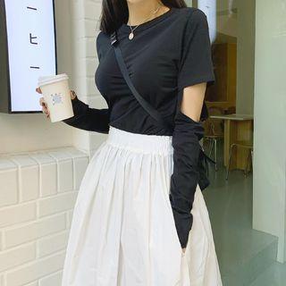 Layered Cutout-sleeve T-shirt