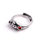 Animal Faux Crystal Stainless Steel Ring