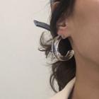Transparent Resin Open Hoop Earring Ear Stud - Transparent - One Size