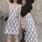 Short-sleeve T-shirt / Midi Skirt / Strappy Dress