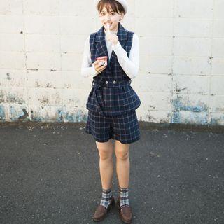 Check Loose-fit Shorts