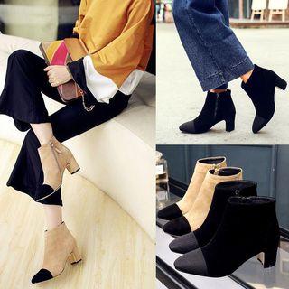 Color-block Ankle Boots
