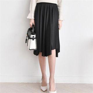 Handkerchief-hem Flare Skirt