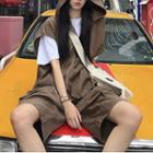 Hooded Zip Vest / Shorts