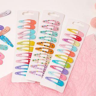 Set Of 10: Hair Clip 1 Set Of 10 Pcs - Color Random - One Size