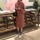 Open Front Knit Maxi Dress
