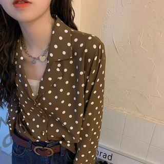Open-collar Dotted Shirt