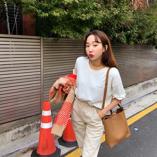 Letter Detail Short-sleeve T-shirt