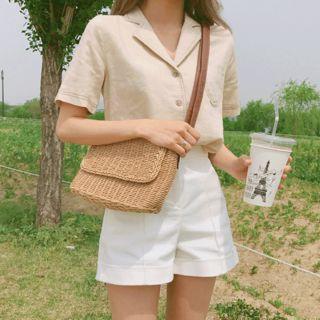 Seam-front Cuff-hem Shorts