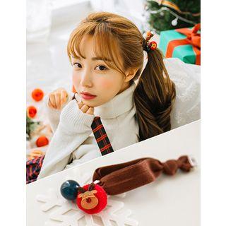 Rudolph Pompom Hair Tie