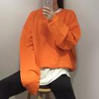 Plain Pullover Orange - One Size
