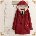 Hooded Fleece Lined Trench Coat