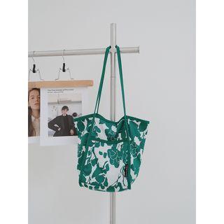 Floral Tote Bag Green - One Size