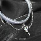 Alloy Star Key Pendant Choker Grayish Blue - One Size
