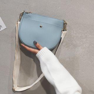 Zip Faux Leather Crossbody Bag