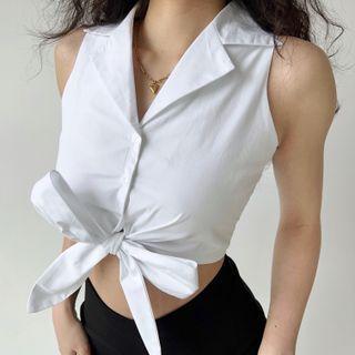 Lapel Tank Top Shirt