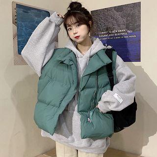 Padded Zip Vest / Plain Hoodie