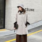 Batwing Sleeve Buttoned Coat