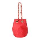 Chain-strap Quilted Bucket Bag