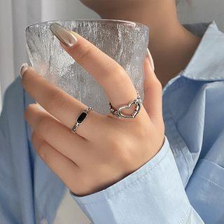 Set Of 2: Open Ring Set Of 2 - Silver - One Size