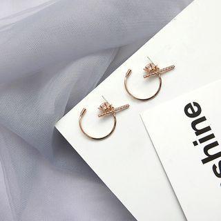 Rhinestone Hoop Earring Era041 - 69