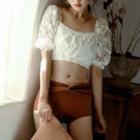 Lace Short-sleeve Tankini